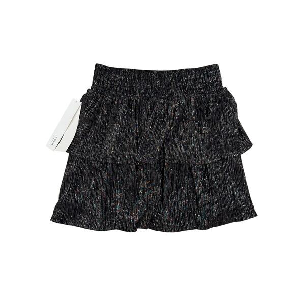 AQUA Girls Tiered Metallic Mini Skirt โ Sizeโ 9/10 NWT โจ๐ค - Picture 2 of 4